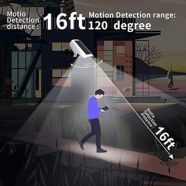 Outdoor Motion Sensor Spot Light Solar IP65 Waterproof Simulation