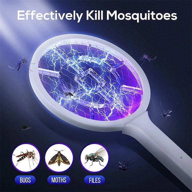 Professional Mosquito Killer Bat USB Rechargeable Electric Racket Kills