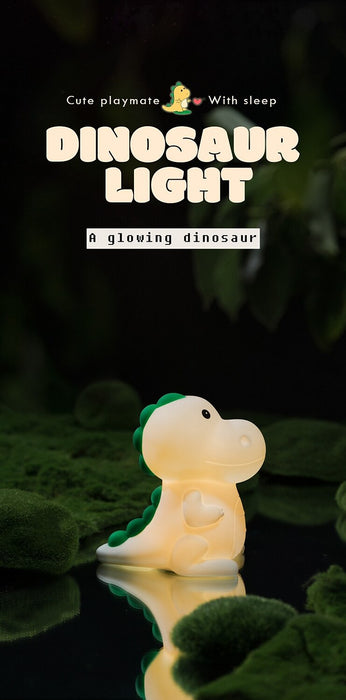 Dinosaur Silicone Lamp Animal Cartoon Children's Charging Gift Dimming Clapping Small Night Light