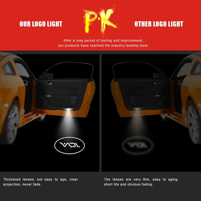 OTOLAMPARA 2pcs Cool LED Door Welcome Laser Light For Tesla Model 3