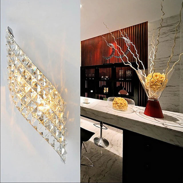 38cm Modern Contemporary Mudroom Crystal Design Flush Mount Wall Lights