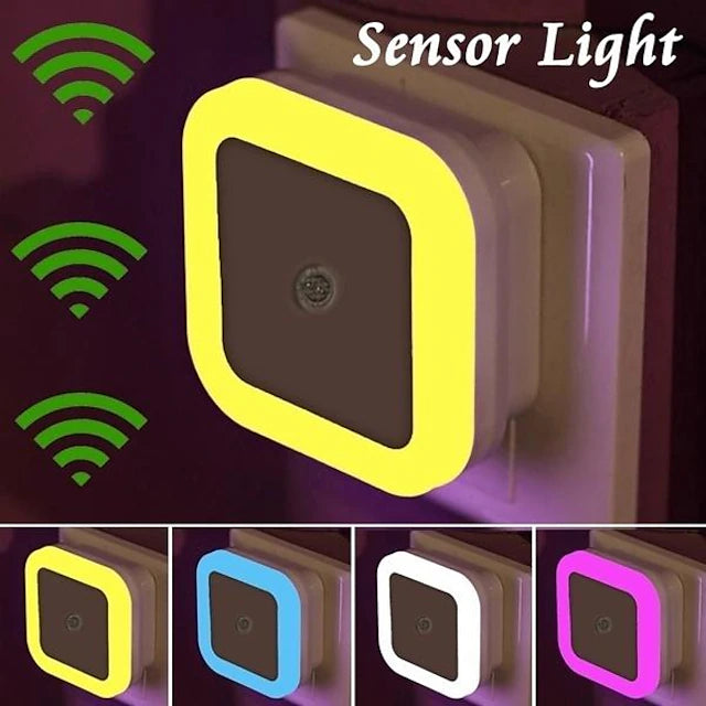 LED Night Light Automatic Sensor Lamp Wall Light for Hallway Kitchen Bathroom Bedroom Stairs 1PCS