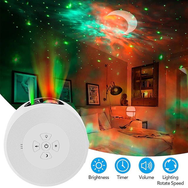 Starry Sky Projector Star Light Voice Music Control Colorful Night Lamp Moon Nebula Projection