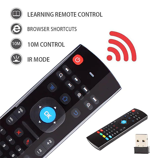 Factory Outlet MX3-A Wireless 2.4GHz Air Mouse Mini Keyboard Mini Size Novelty 81 pcs Keys