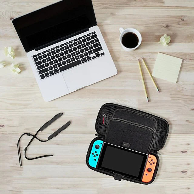 For Switch Carrying Case Compatible with Nintendo Switch/Switch OLED with 20 Games Cartridges Protective Hard Shell Travel Carrying Case Pouch for Console & Accessories