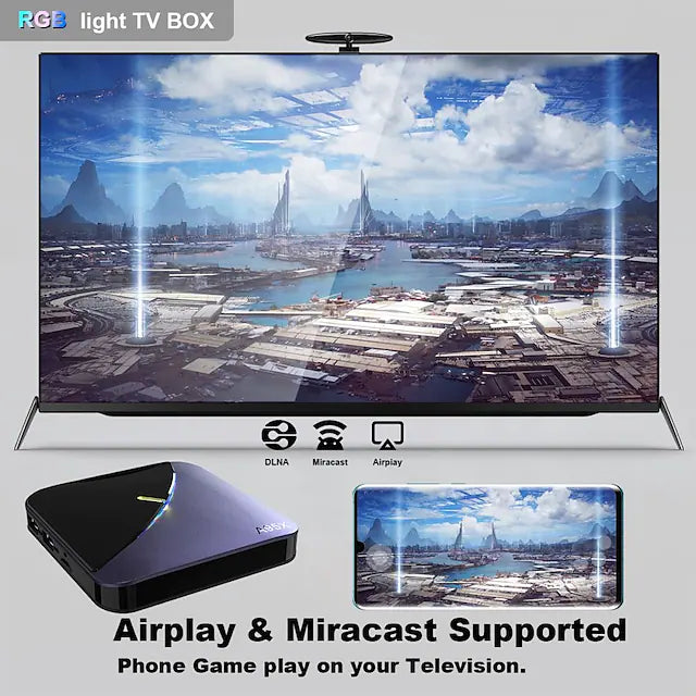 Air RGB Light TV Box Android 9.0 Amlogic S905X3 Smart TV BOX