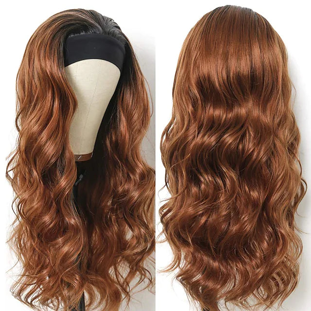 Red Wigs for Women Synthetic Headband Wig