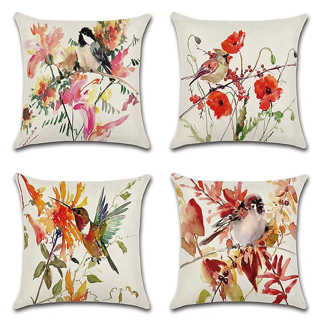 Bird Double Side Cushion Cover 4PC