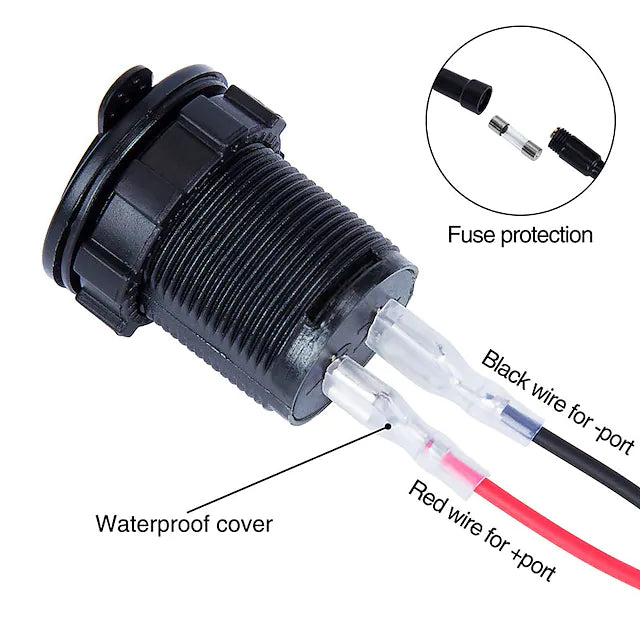 Car Fast Charger 5V 4.2A Dual Socket USB Waterproof Charger