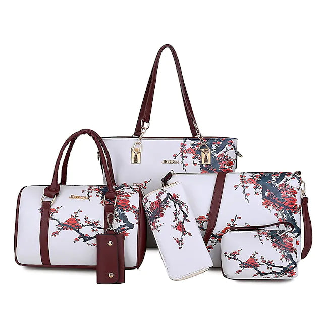 Women's Bag Sets Handbags Bag Set PU Leather 6 Pieces