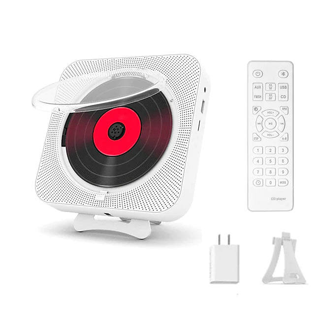 Upgrade Bluetooth CD Player with Dust Protection and LED Screen 3.5 mm AUX Socket with Remote