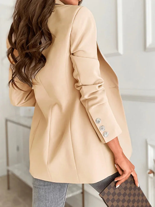 Women's Blazer Daily Fall Regular Coat Regular Fit