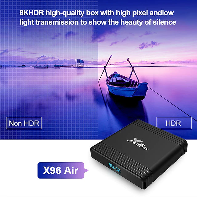 X96 Air Smart TV Box Android 9.0 X96Air Mini 4gb 32g/64g Amlogic S905X3 8Kx4K 2.4G/5G WIFI