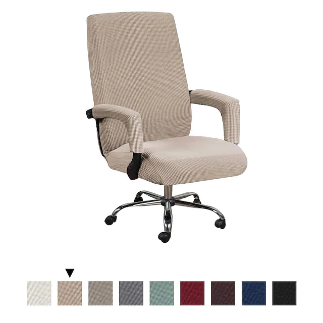 Computer Office Chair Cover Gaming Chair Stretch Chair Slipcover Plain Solid Color Durable