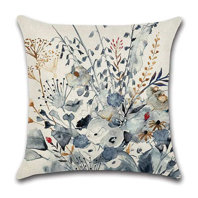 Vintage Floral Double Side Cushion Cover 4PC Soft Decorative Square Throw Pillow Cover Cushion
