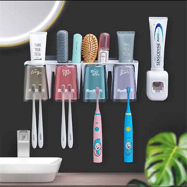 Multifunction Suction Cup Type Toothbrush Cup Holder