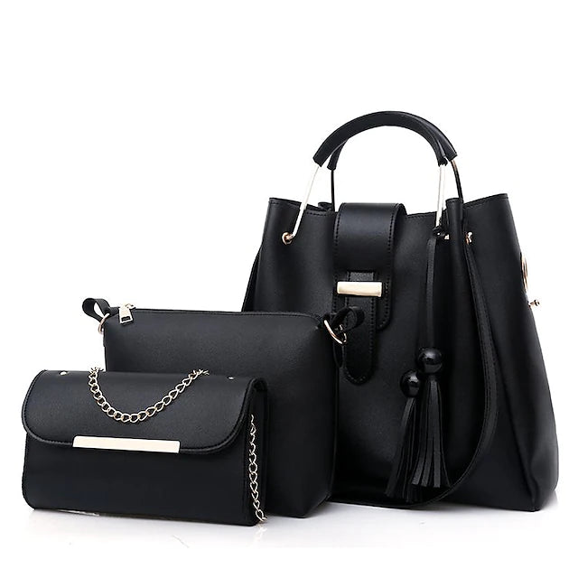 Women handbag+shoulder bag+purse 3pcs