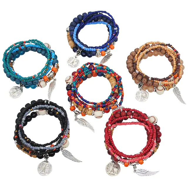 5pcs Women's Charm Bracelet Bead Bracelet