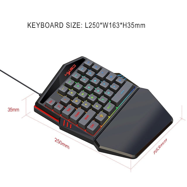 V100-2 + A866 USB Wired Mouse Keyboard Combo Gaming / Backlit Gaming Keyboard Gaming Gaming Mouse