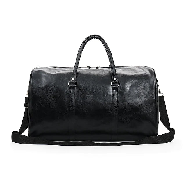 Unisex Large Capacity Waterproof PU Leather Travel Bag