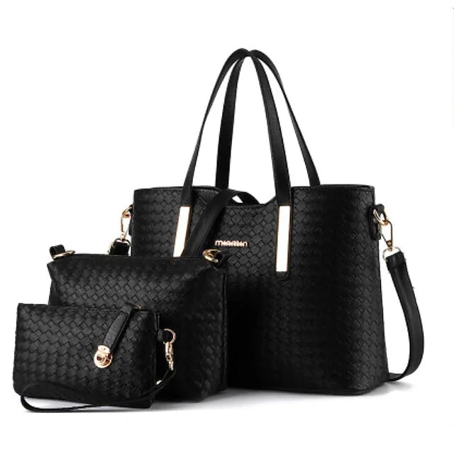 Women's Bag Sets Handbags Bag Set Top Handle Bag PU Leather 3 Pcs
