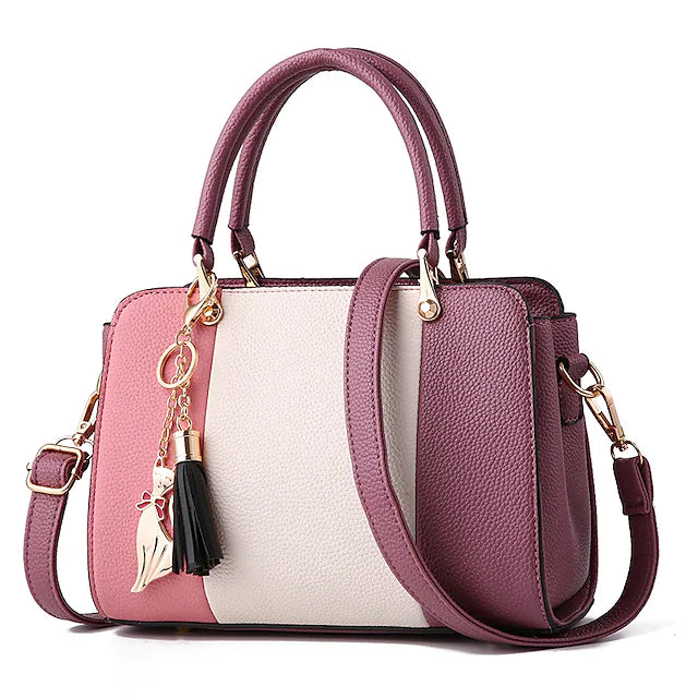 Stitching pure leather designer purses and handbag