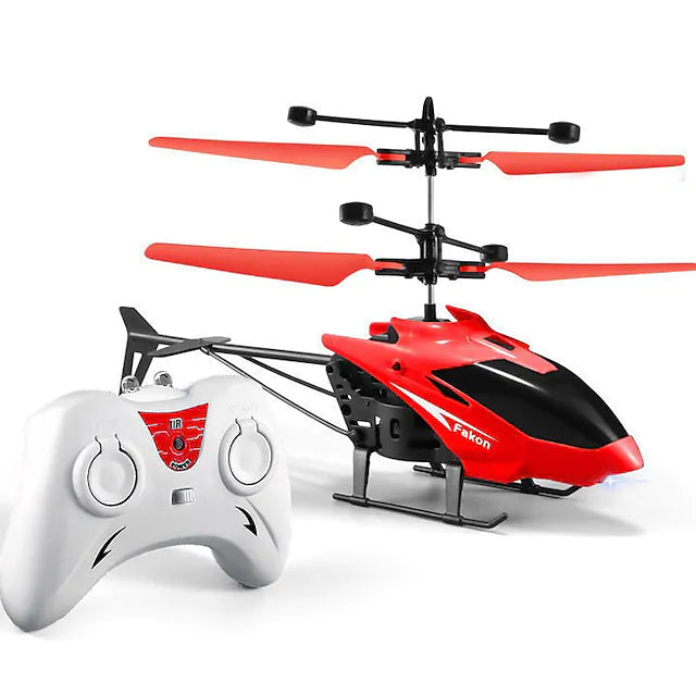 2.4Ghz 2 Channels Alloy Mini RC Helicopter with LED Light for Kids Adult Indoor RC Helicopter