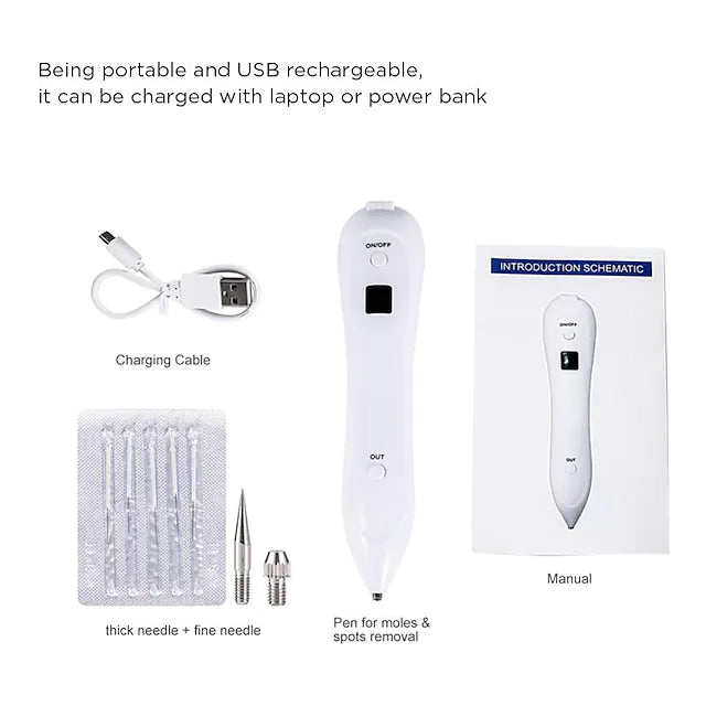Electric LCD Display Portable Freckle Warts Dot Mole Dark Spot Freckle Removal