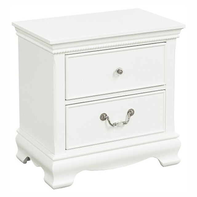 Classic Traditional Style 1pc Nightstand Wood White Finish Dovetail Drawers Bed Side Table Bedroom Furniture