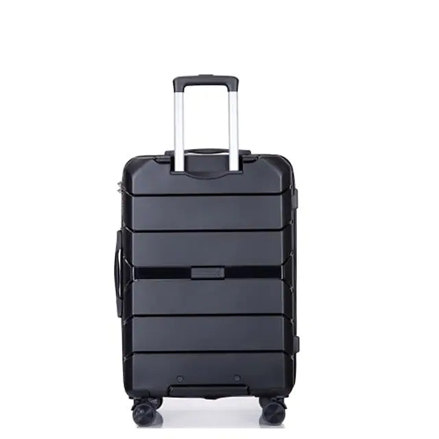 Hardshell Suitcase Spinner Wheels PP Luggage Sets Lightweight Suitcase with TSA Lock(only 28)3-Piece Set (20/24/28) Midnight Black