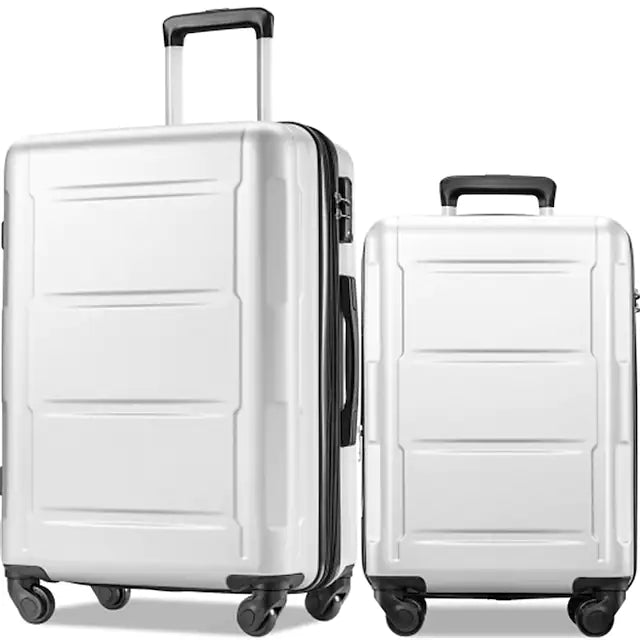 Expanable Spinner Wheel 2 Piece Luggage Set ABS Lightweight Suitcase with TSA Lock 20inch28inch