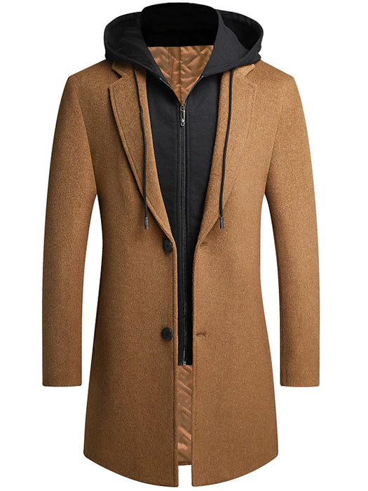 Men's Trench Coat Overcoat Street Business