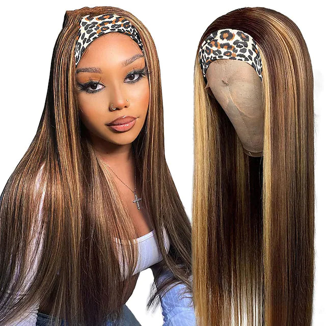 Brown Wigs for Women Headband Wig