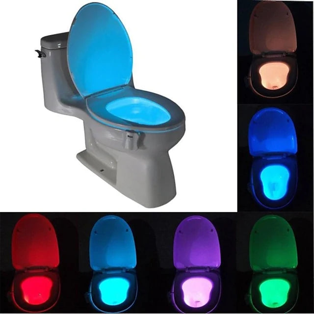 Cool Gift LED Toilet Seat Night Light Bathroom Bowl