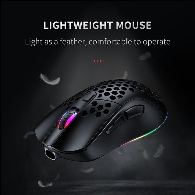 Rechargeable USB 2.4G Wireless RGB Lights Cellular Gaming Mouse