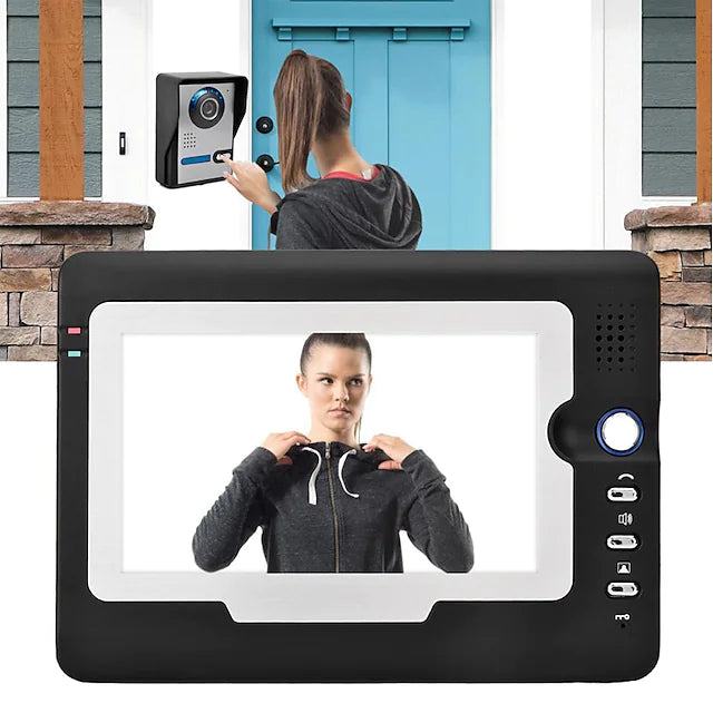 7 inch Wired Video Doorbell video intercom Rainproof
