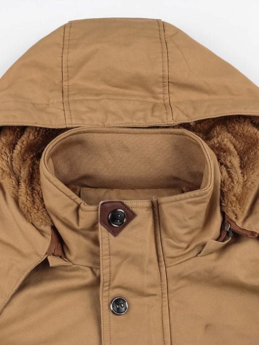 Men's Winter Jacket Work Jacket Winter Coat Windproof Warm Wearproof Outdoor