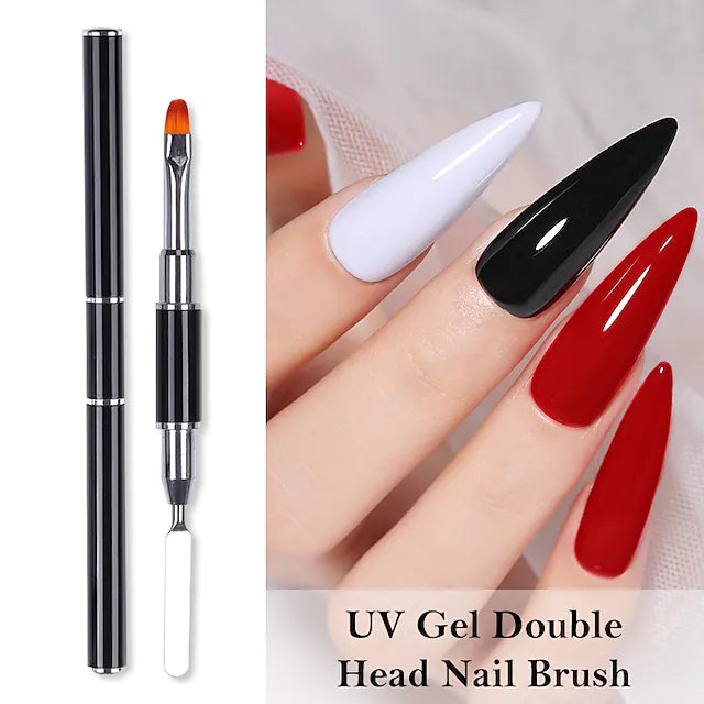 Double-Ended Nail Brush for Nail Art Design Manicuring Gel Brush