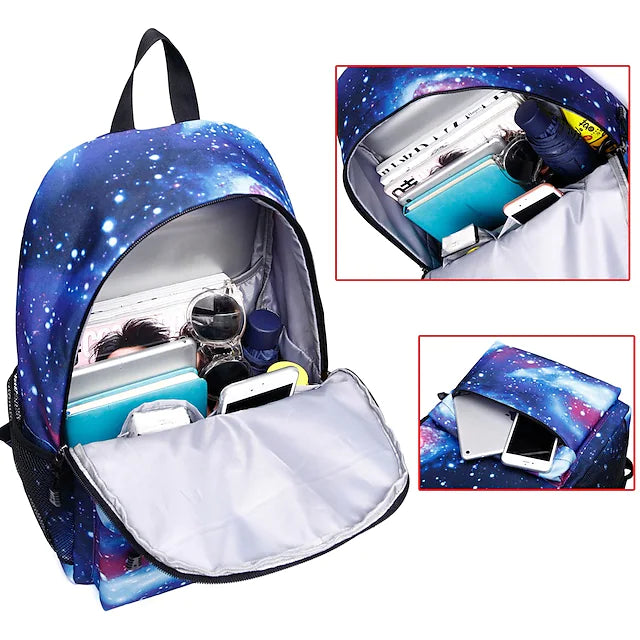 Unisex Backpack School Bag Rucksack 3D Canvas