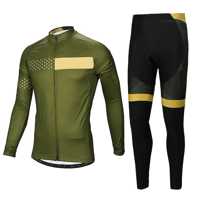 21Grams® Men's Long Sleeve Cycling Jersey with Tights
