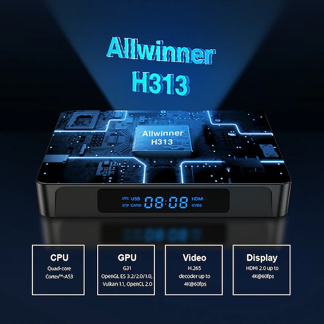 X96Q pro TV BOX android 10.0 Allwinner H313 2.4&5G WIFI Media Player