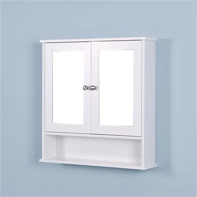 Wall Mounted Bathroom Cabinet with 2 Mirror Doors and Adjustable Shelf