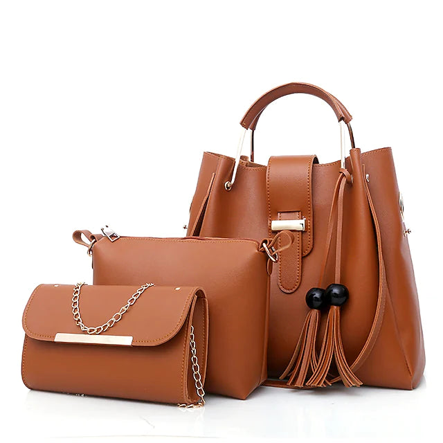 Women's Bag Sets Handbags Bag Set PU Leather 3 Pcs