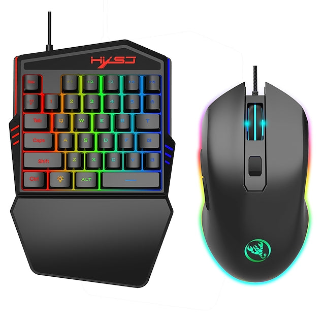 V100-2 + A866 USB Wired Mouse Keyboard Combo Gaming / Backlit Gaming Keyboard Gaming Gaming Mouse