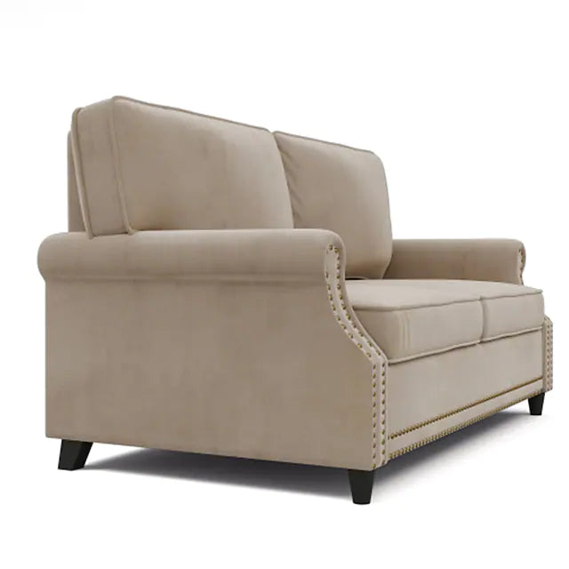 64 Modern Loveseat Sofa Upholstered 2 Seater Sofa Couch with Deep Seat Velvet Rolled Arm