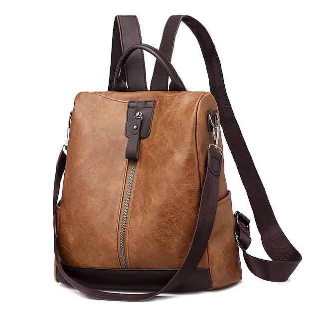 Women backpack waterproof anti-theft lightweight pure leather