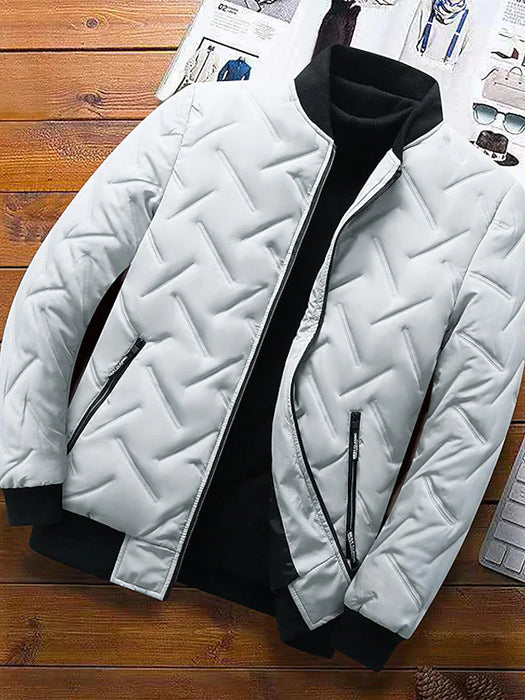 Men's Puffer Jacket Winter Jacket Quilted Jacket Winter Coat Outdoor Casual Date Casual Daily