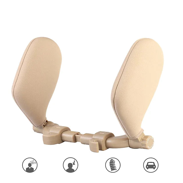 Car Seat Headrest with Adjustable Head and Neck Pillows
