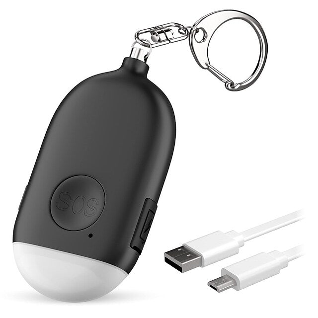 Women's Self Defense Personal Alarm Key Fob USB Rechargeable