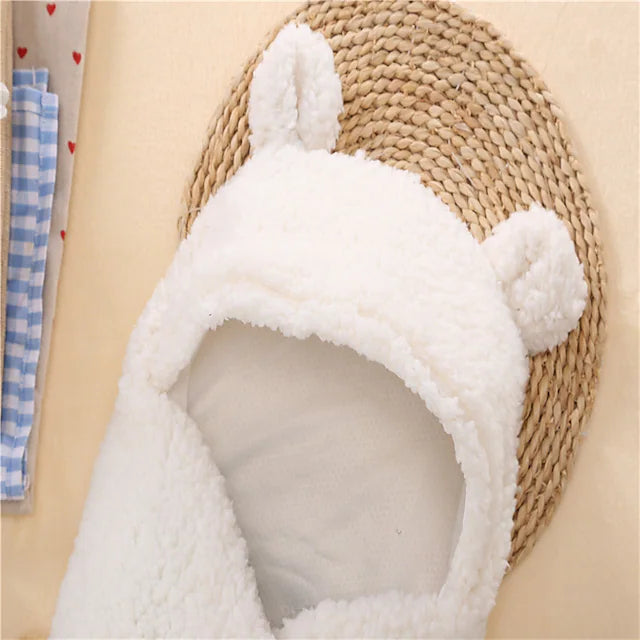 Baby Embracing Newborn Baby Bag Wadding Thickened In Autumn And Winter Baby Swaddling Wrap Lamb Wool